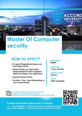 Master Of Computer  Network &amp; Security 2021